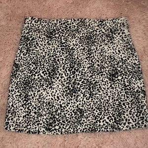Black and white cheetah print skirt